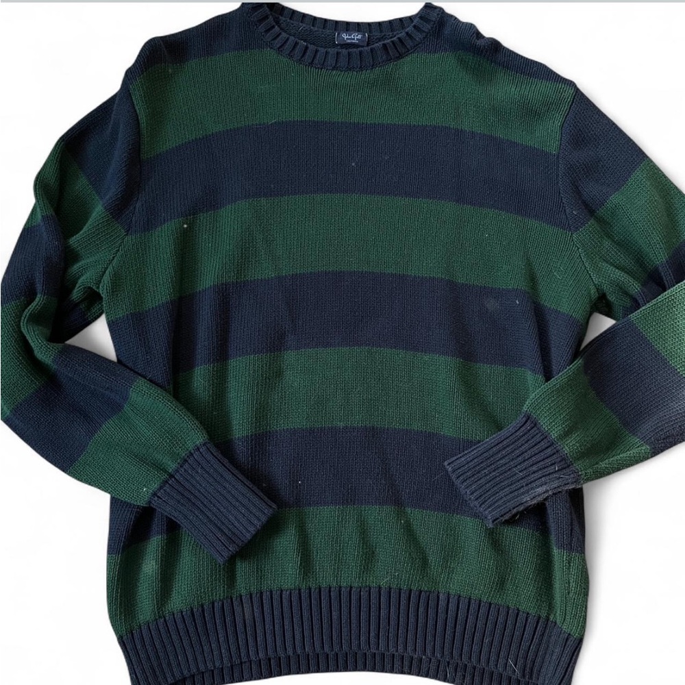 NWT Brandy Melville Forest Green and Navy striped Sweater